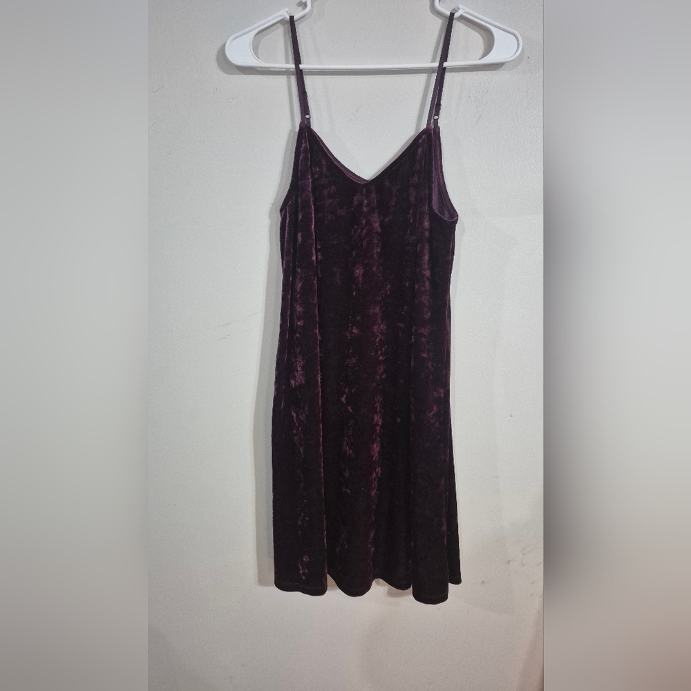 Mudd Velvet Slip Dress in Deep Purple Size Small